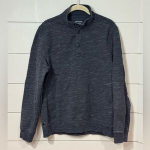 Untuckit Black Livio Henley Sweatshirt Size M